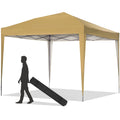 10 ft x 10 ft White Pop Up Canopy Tent with Carry Bag L6521