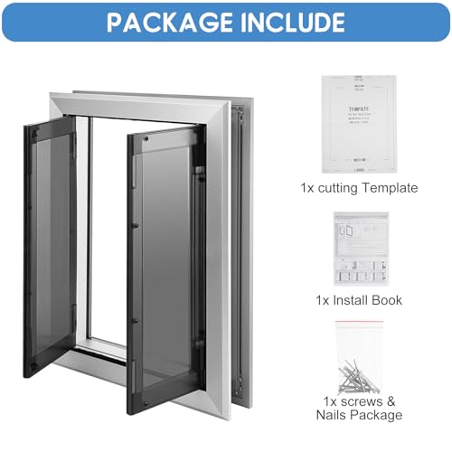 Weatherproof Aluminum Pet Door with Double Panels X994
