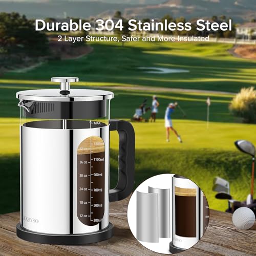 21 Ounce Stainless Steel French Press F49398