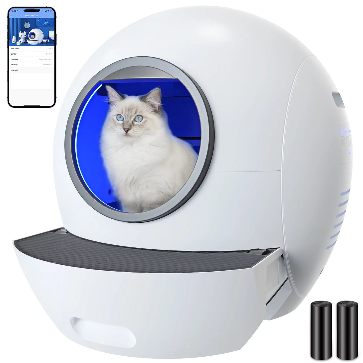 WiFi Smart Self-Cleaning Cat Litter Box X4890