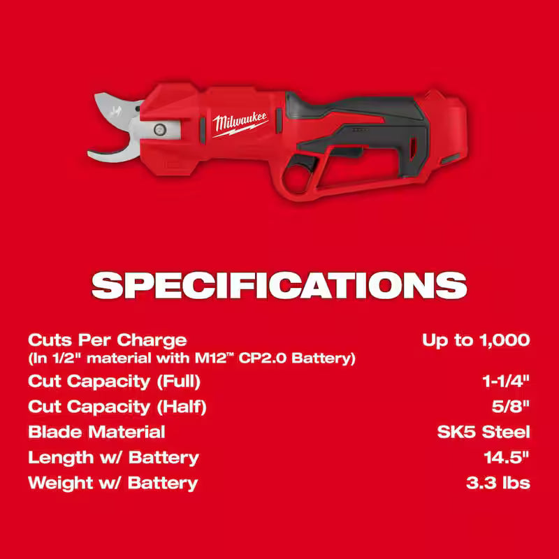 12V Lithium-Ion Brushless Cordless Pruning Saw with Pruner Shears Kit Q841010