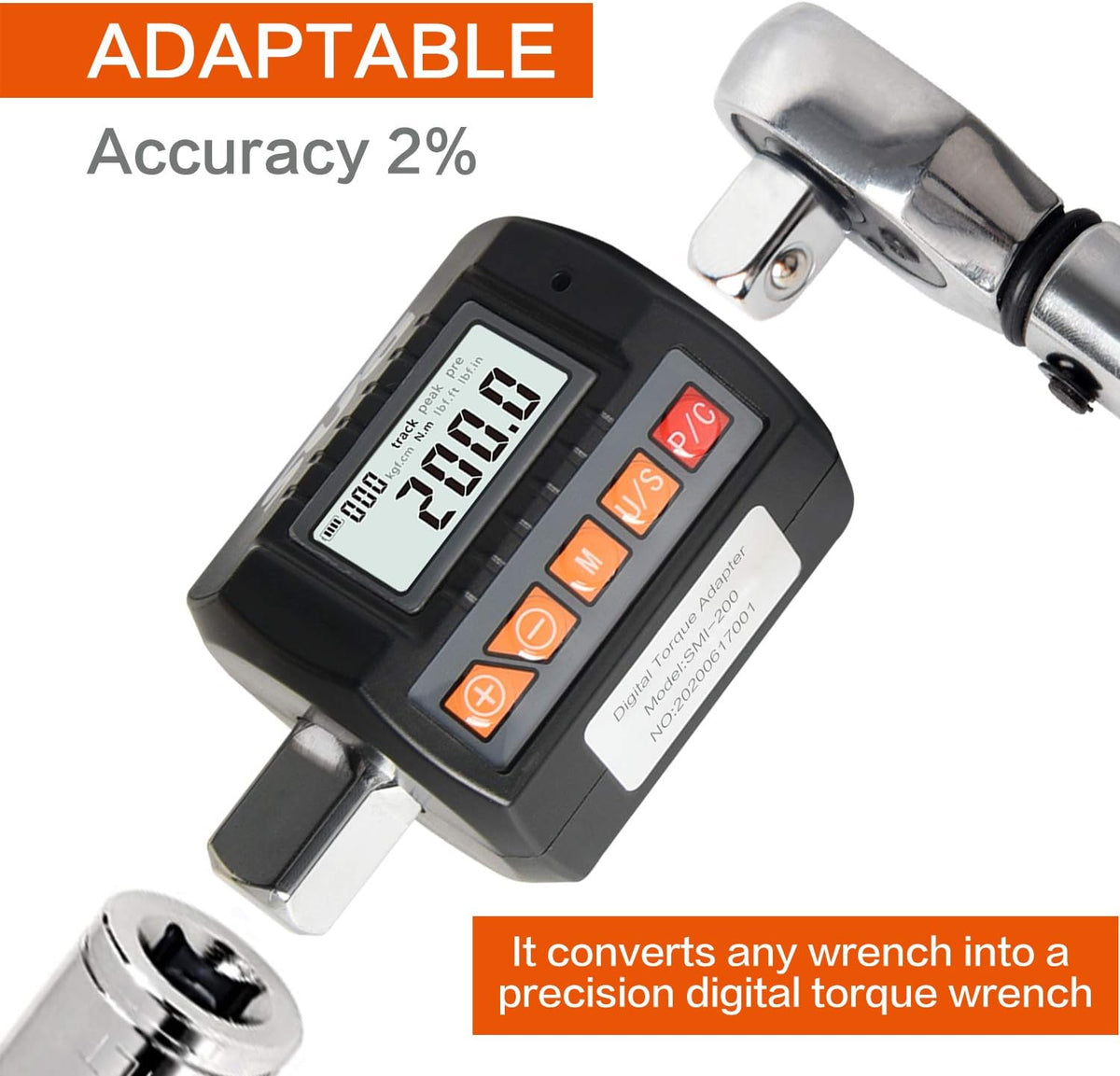 Digital Torque Adapter 200Nm 1/2” Drive U869