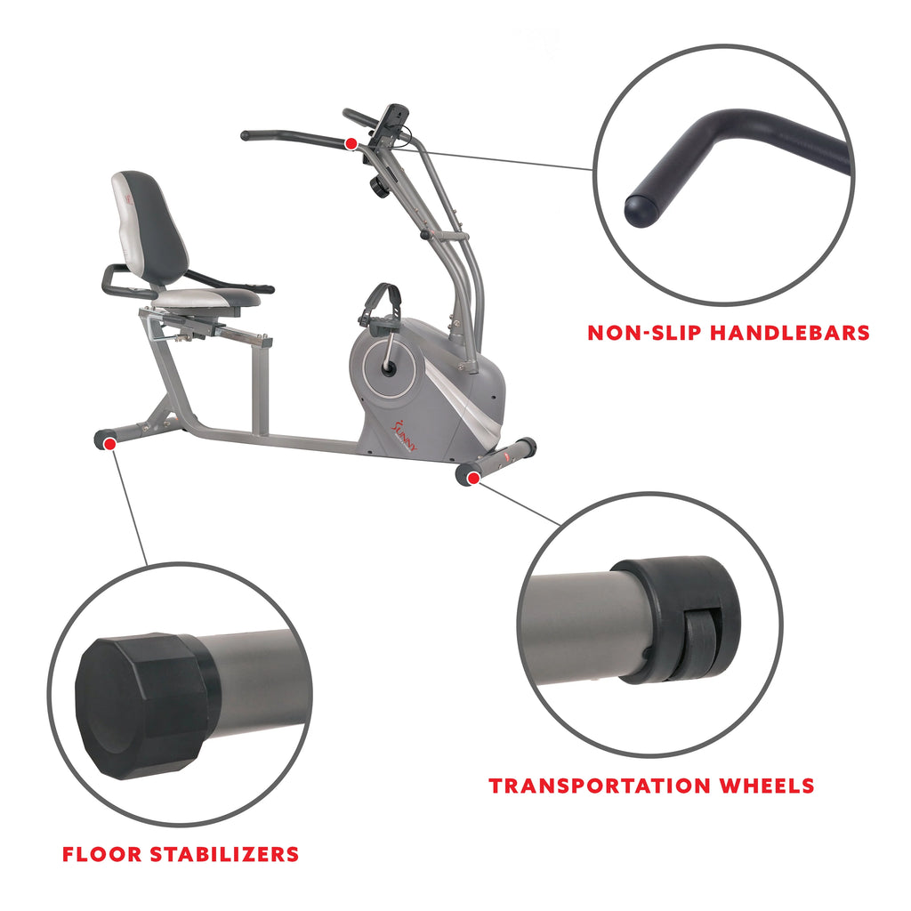 Magnetic Recumbent Bike with Arm Exercisers I43381