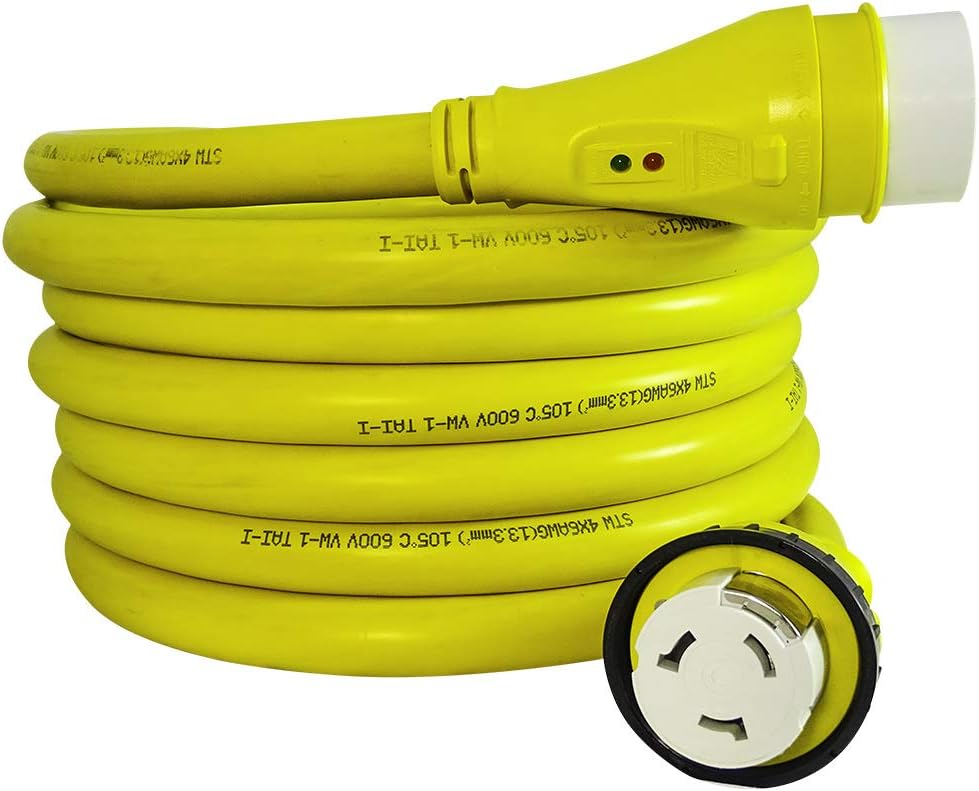 25FT 50 Amp NEMA SS2-50P to SS2-50R Shore Power Cord Extension C957738