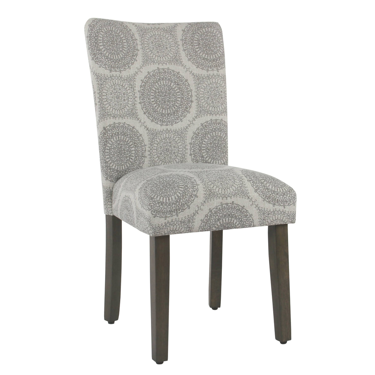 Gray Medallion Parsons Dining Chair (Set of 2) Y8341