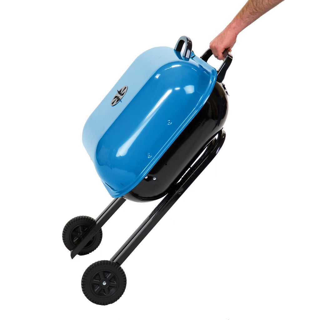 Portable Steel Charcoal Grill in Blue F8553