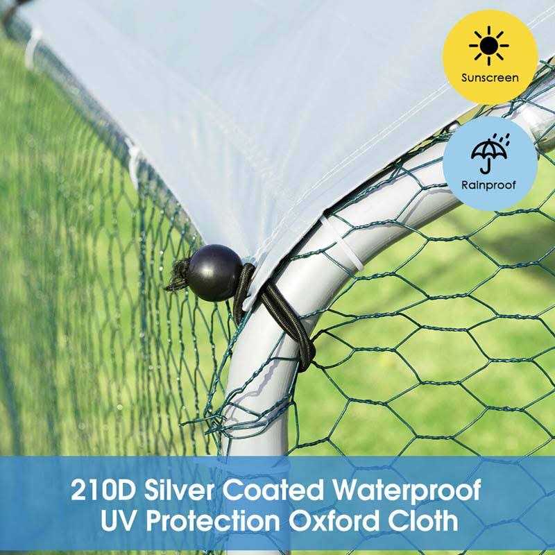 26.2 x 9.5 ft Walk-in Chicken Coop with Roof Cover Y806808