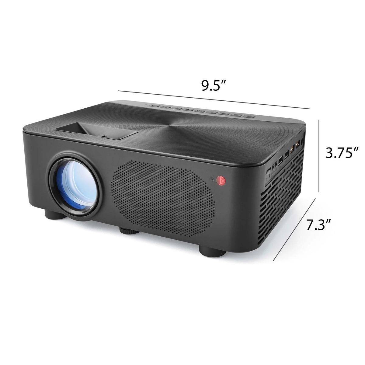 Black Home Theater Projector with Remote and HDMI Cable N402