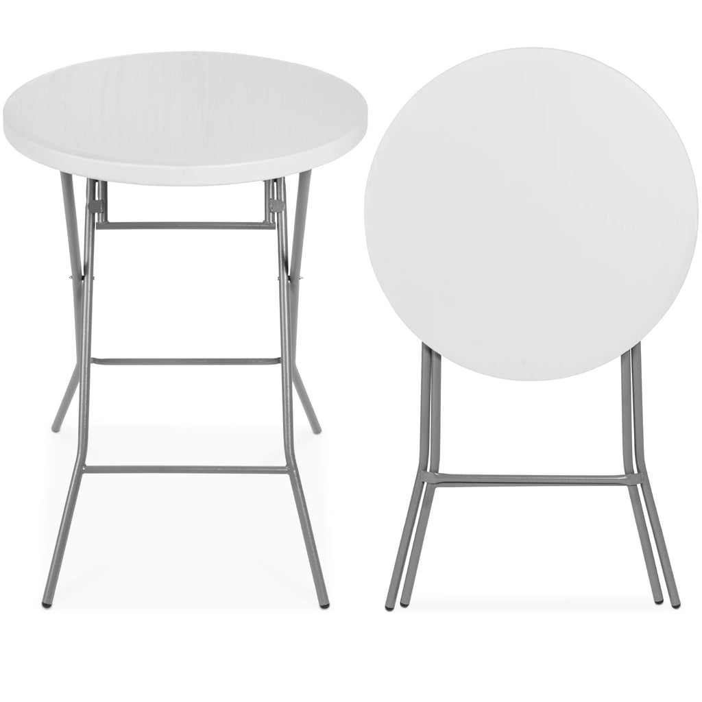32in White Folding Bar Height Table G92733