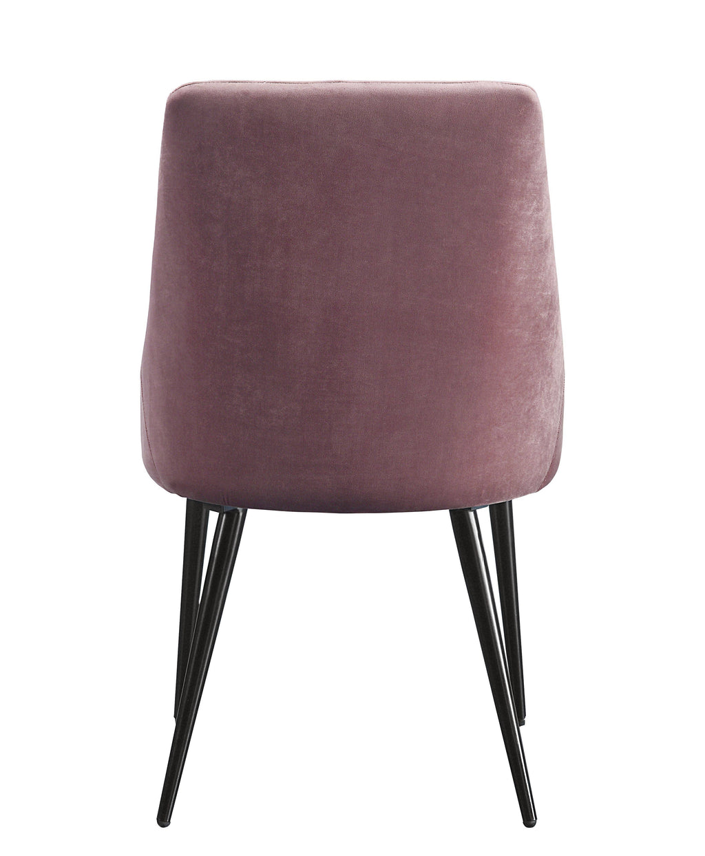 Pink Fabric Side Chair with Black Finish U6376