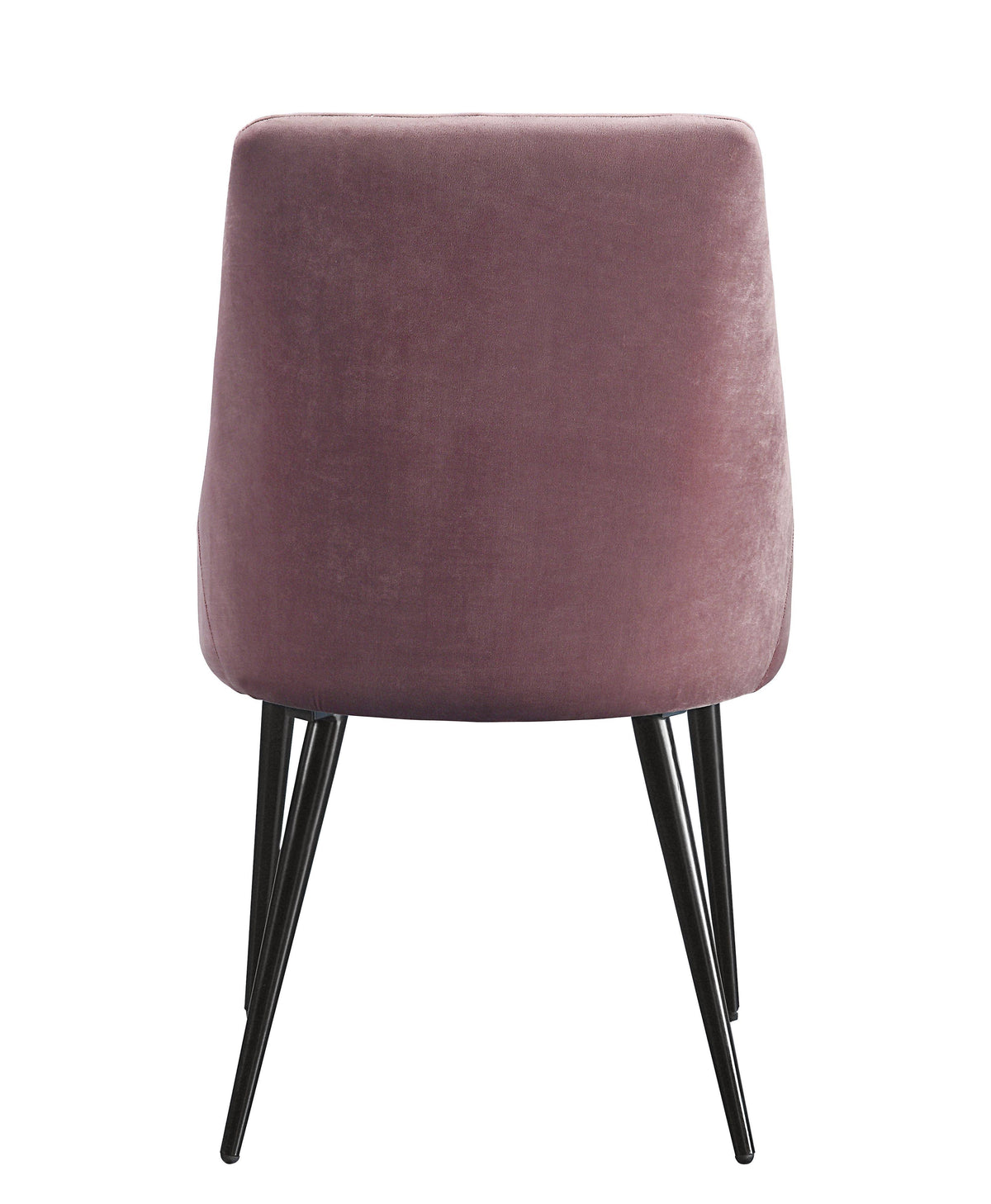 Pink Fabric Side Chair with Black Finish U6376