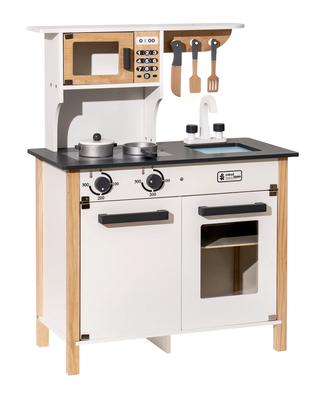 White Pretend Wooden Kitchen Play Set F6305