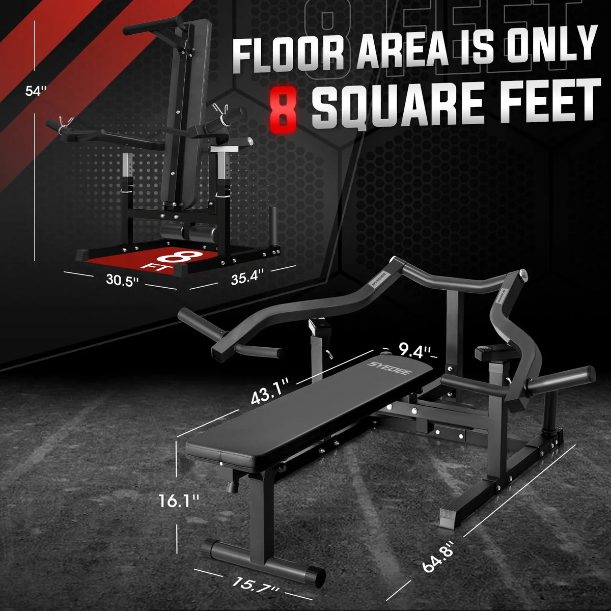 Chest Press Machine with Converging Arms W737