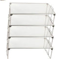 Stackable Mesh Shelving Rack (Set of 4), Silver Z891