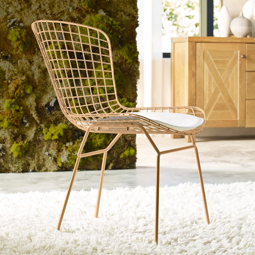 French Gold Wire Dining Side Chair Set of 2 S1087