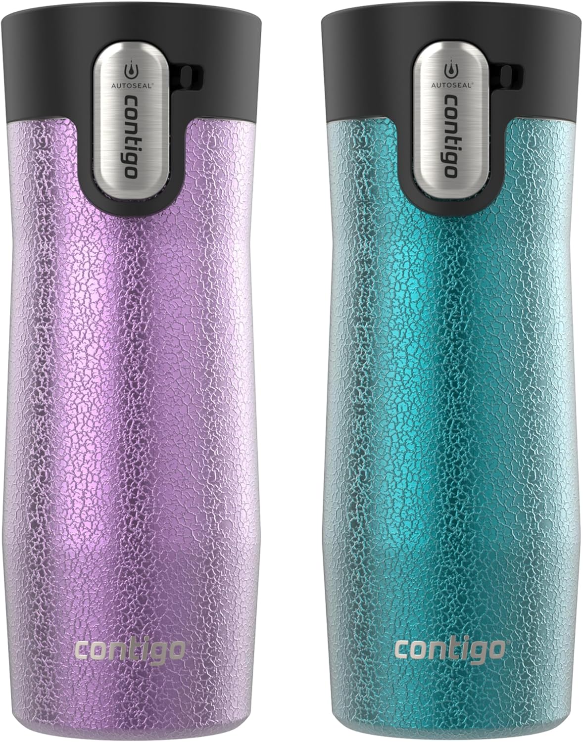 16 oz 2-Pack Vacuum-Insulated Stainless Steel Travel Mug U952