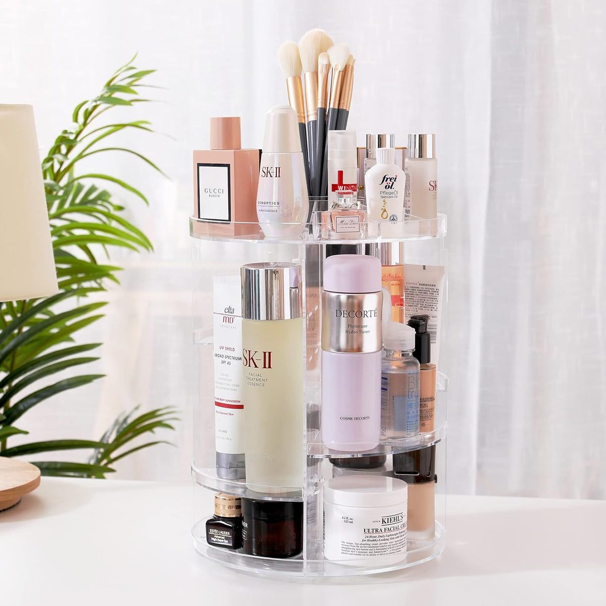 Clear Transparent 8 Layers Spinning Makeup Organizer H3893