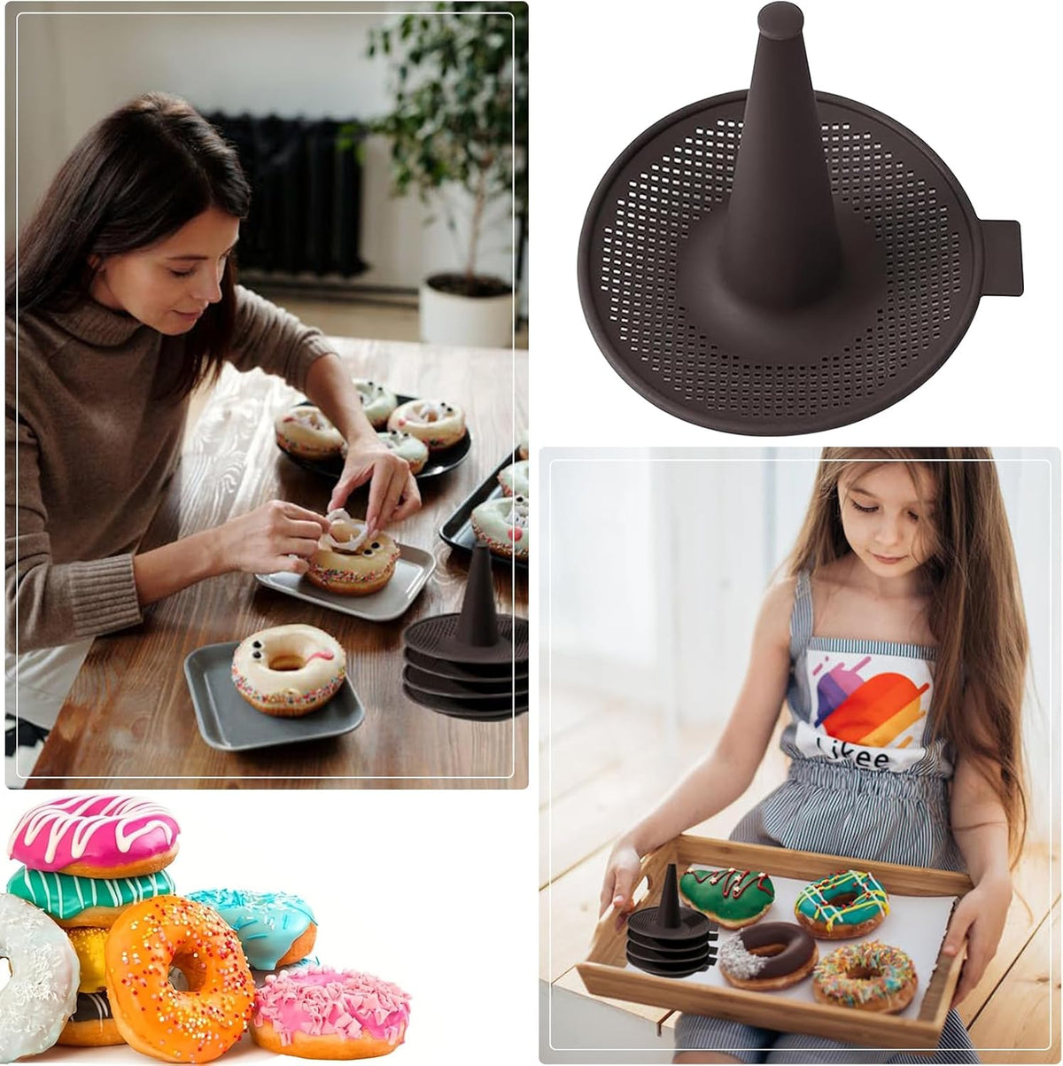 6 Pcs Silicone Donut Mold for Baking S6331