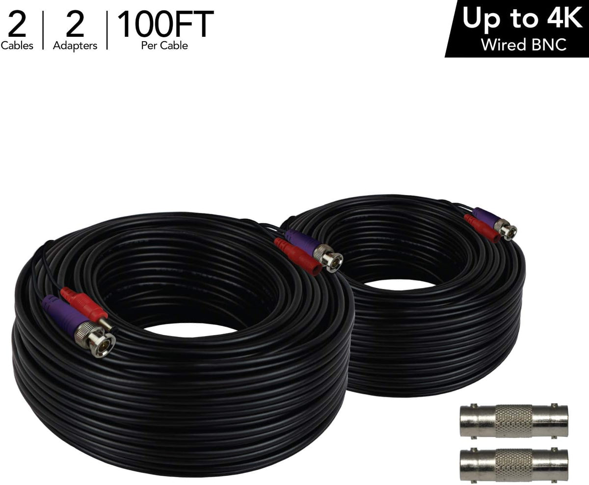 100 ft. in-Wall Rated Video/Power Camera Extension Cable with Extension Adapter (2-Pack) V17888