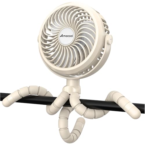 Battery Operated Stroller Fan Clip On Fan 3 Speeds Black X357157