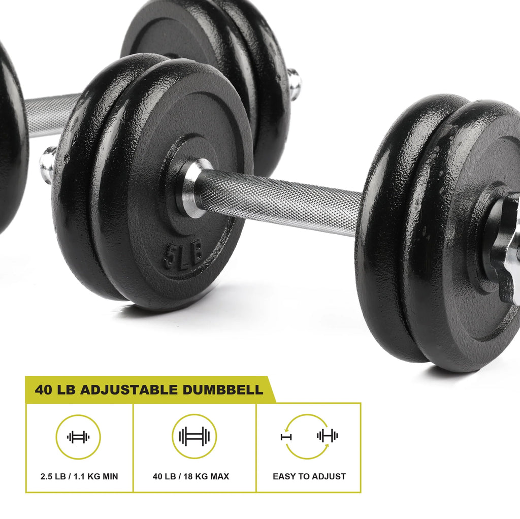 40lb Adjustable Dumbbell Set M186