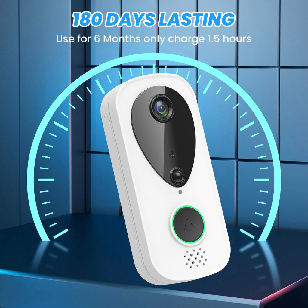 Wireless Video Doorbell with Chime, 2 Way Audio, Night Vision X68032