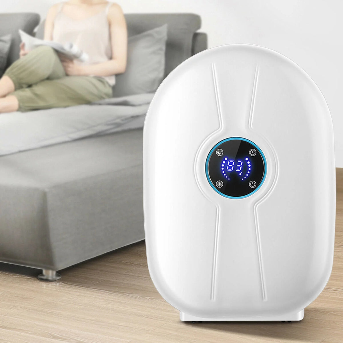 Mini Remote Control Dehumidifier 500ml Water Tank White F54361