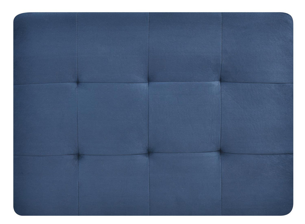 Navy Blue Microsuede Ottoman N849289
