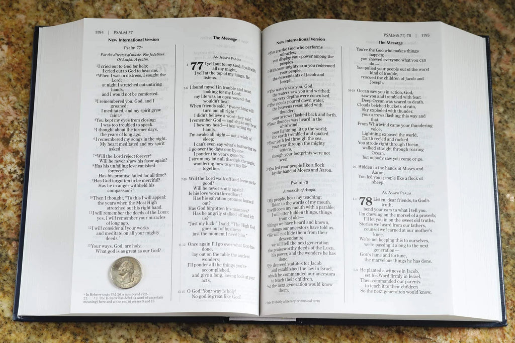 Large Print Side-By-Side Bible NIV/MS Hardcover M416568