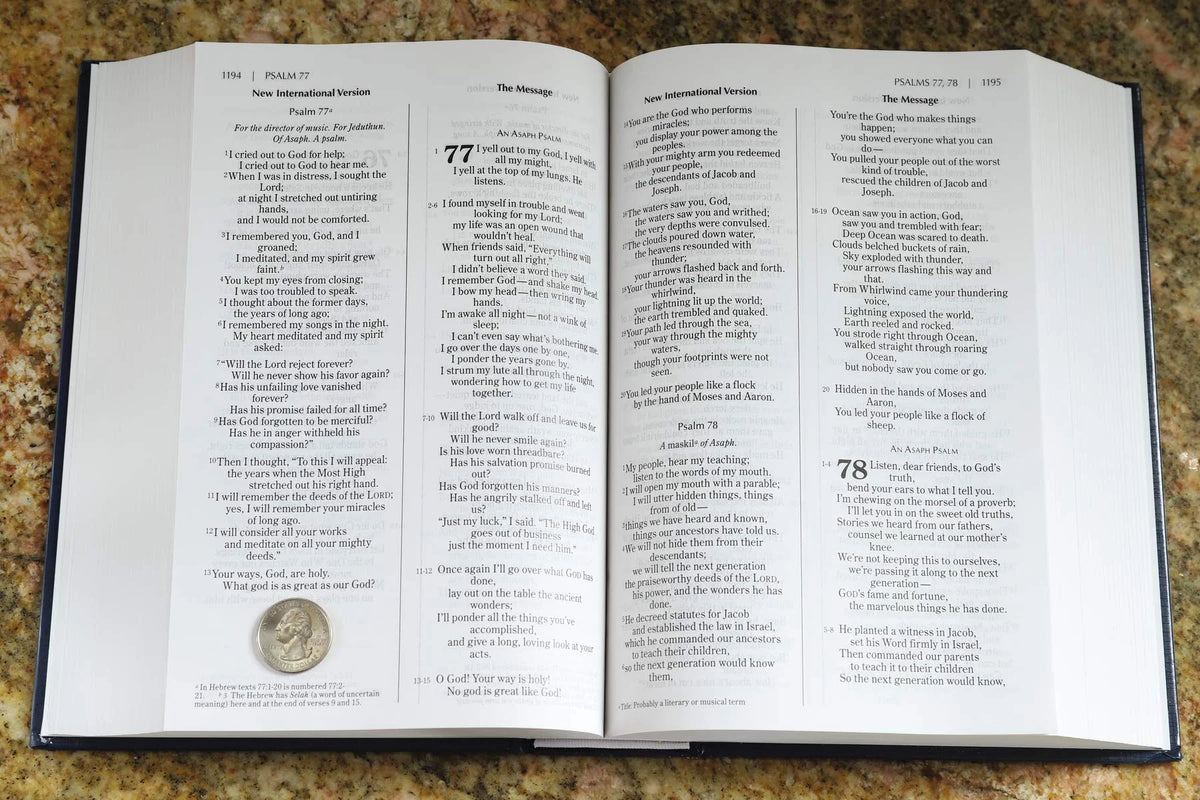 Large Print Side-By-Side Bible NIV/MS Hardcover M416568