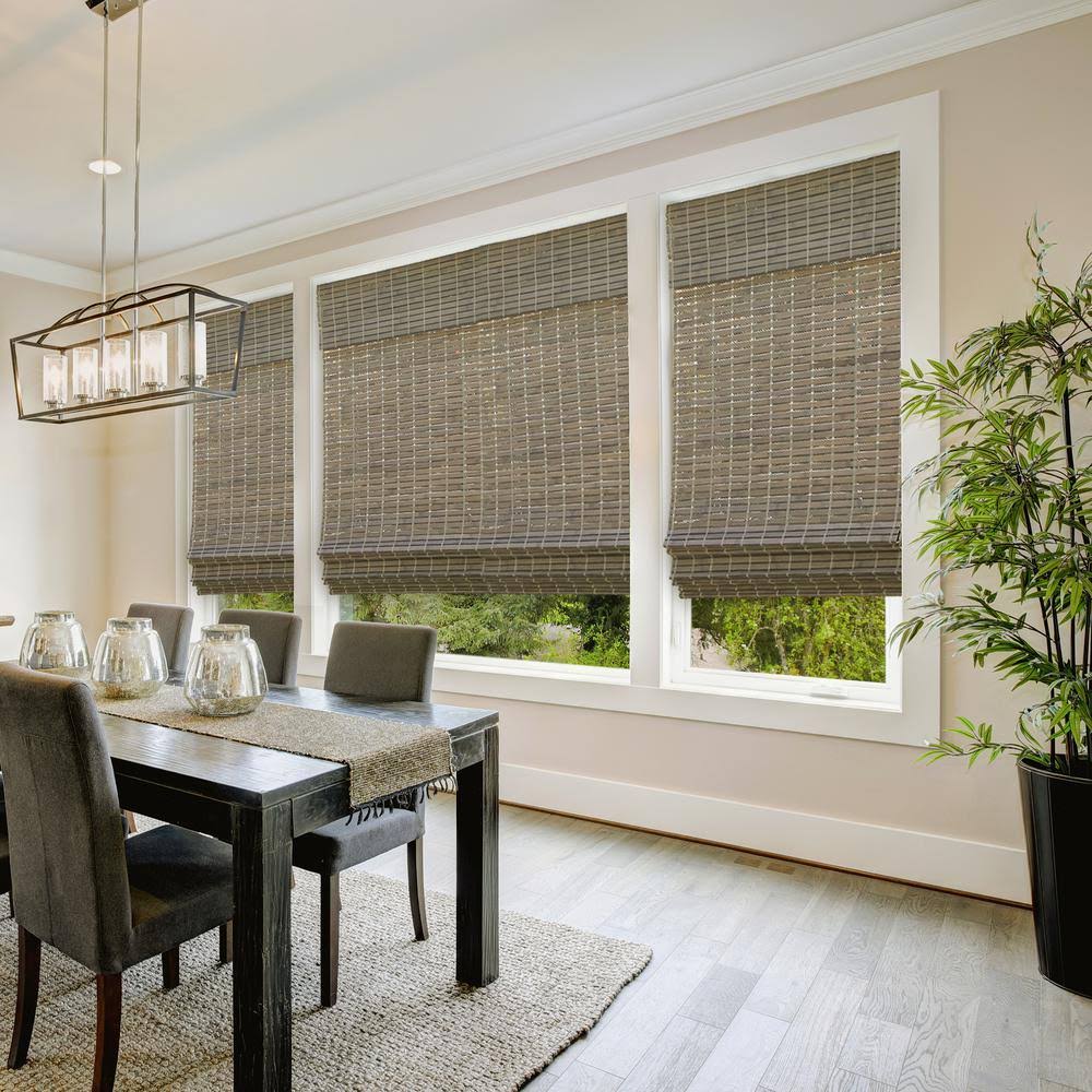 Cordless Bamboo Roman Shade 41 in. W x 72 in. L D264881