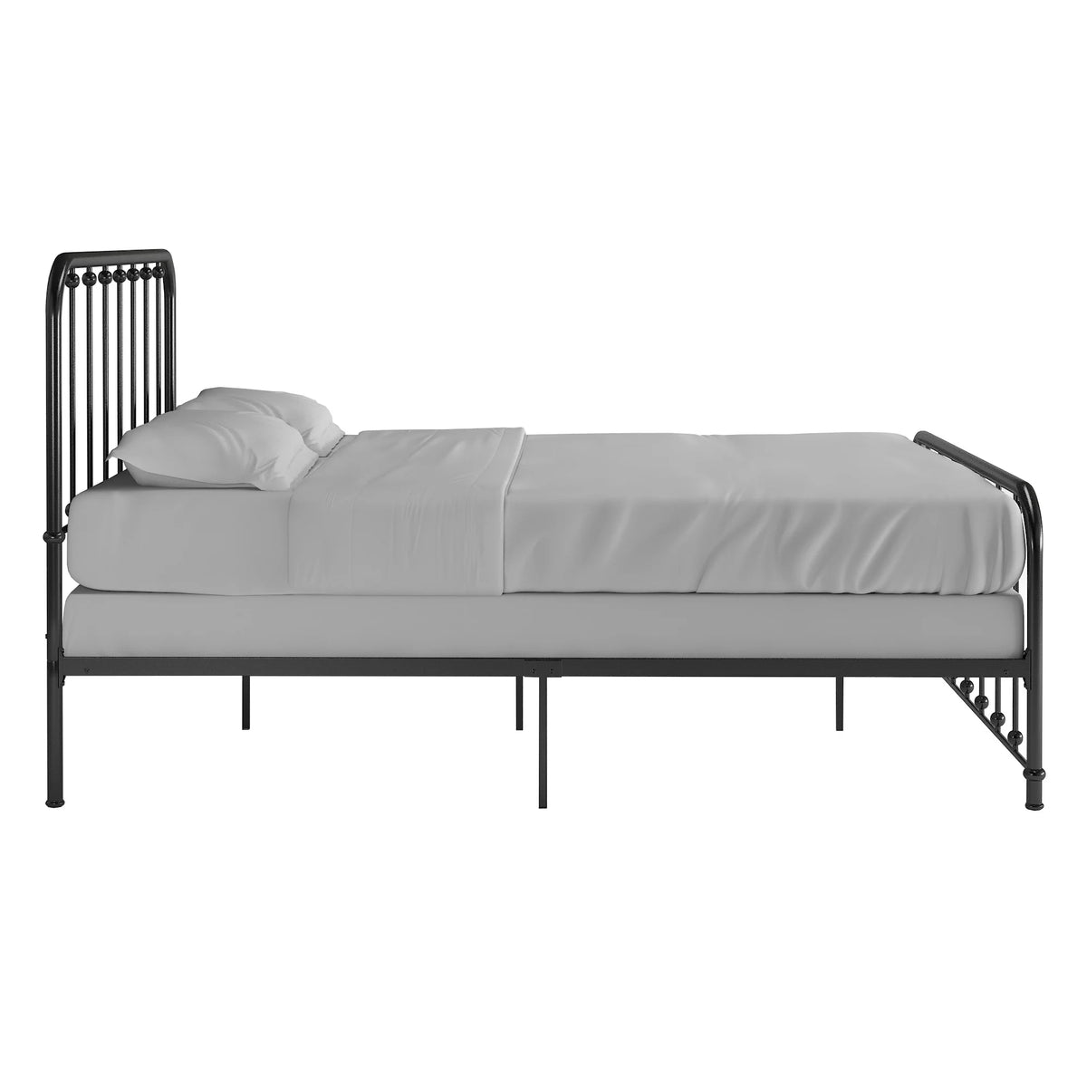White Metal Platform Full Bed H793