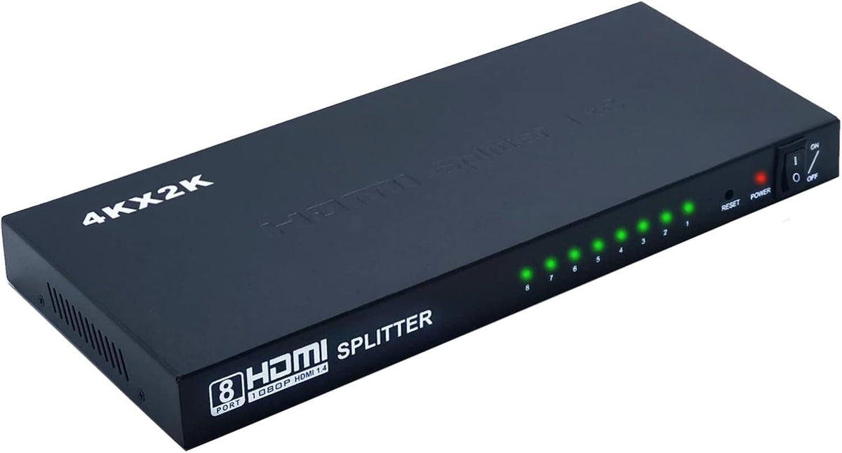 HDMI Splitter 1 in 8 Out, 4K@30Hz, Pack of 2 V602