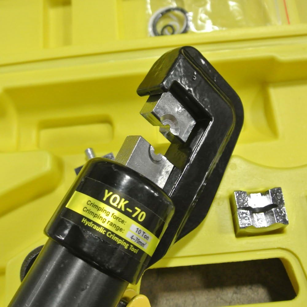 10 Ton Hydraulic Cable Crimper with 9 Dies J65442