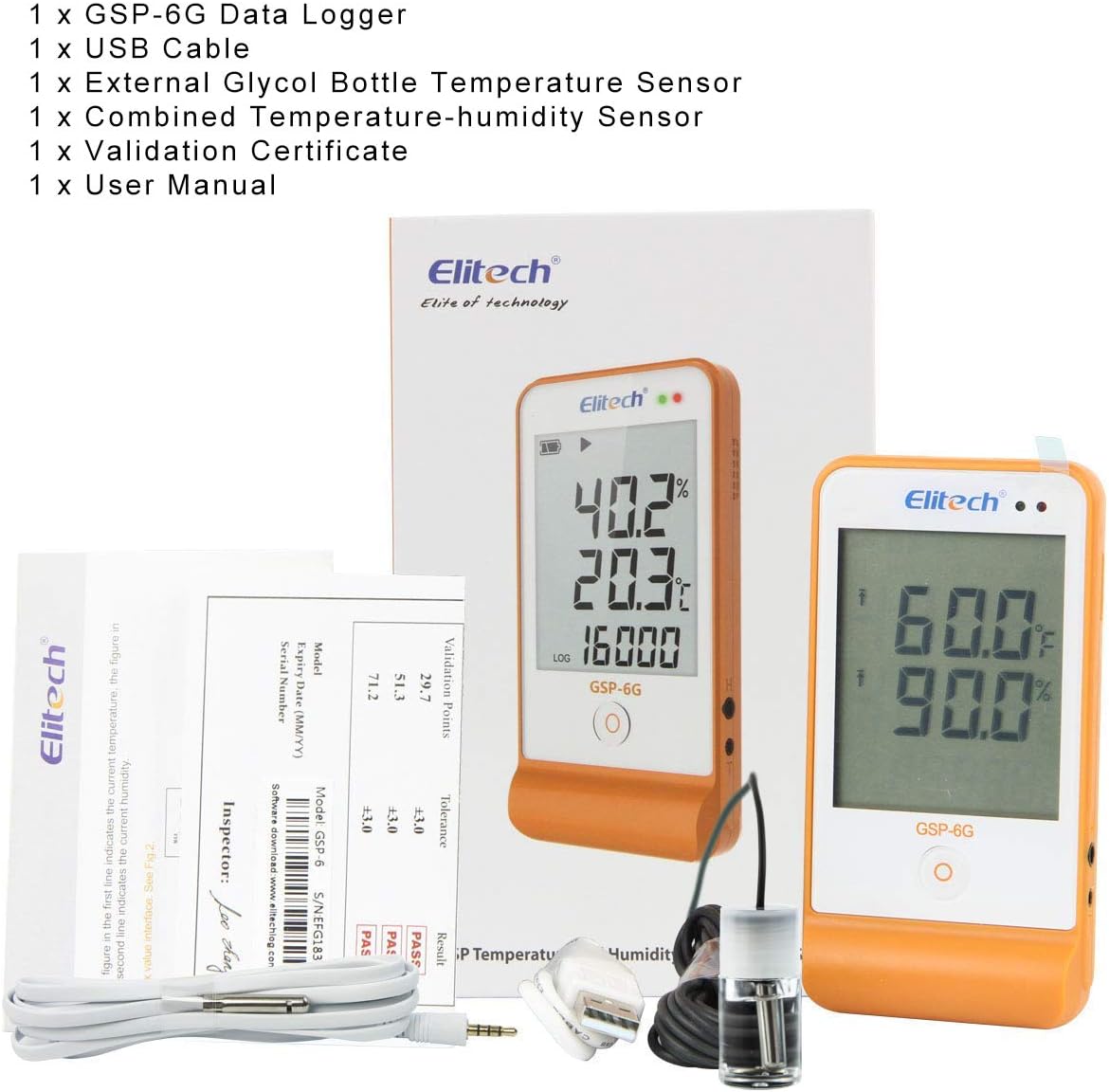 Digital Temperature Humidity Data Logger Pack of 2 L2061