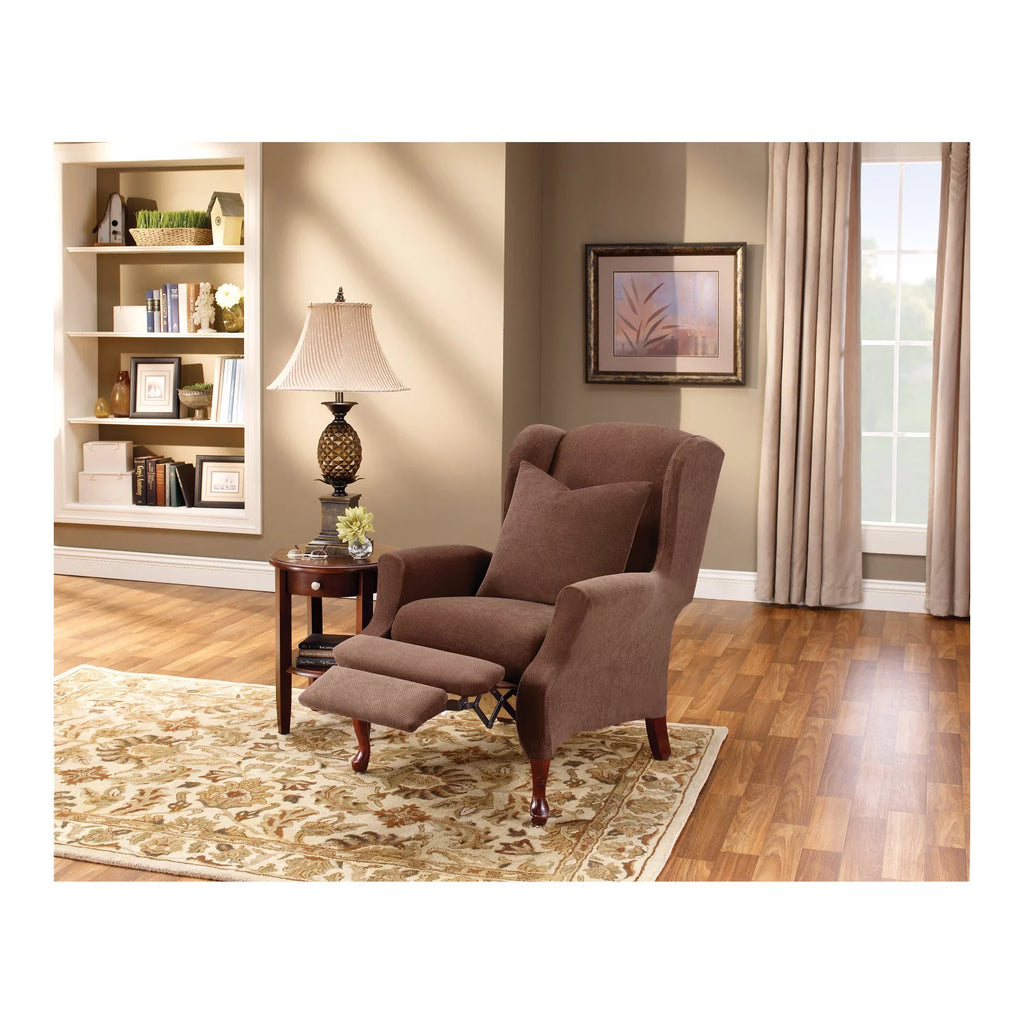 Taupe Two-Piece Wing Recliner Cover A33389