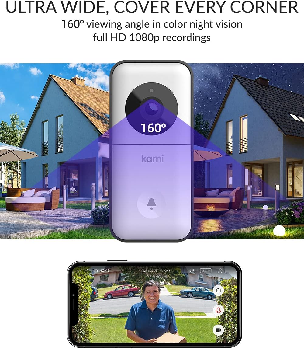 Smart Wi-Fi Video Doorbell Camera with Motion Detector Q41099