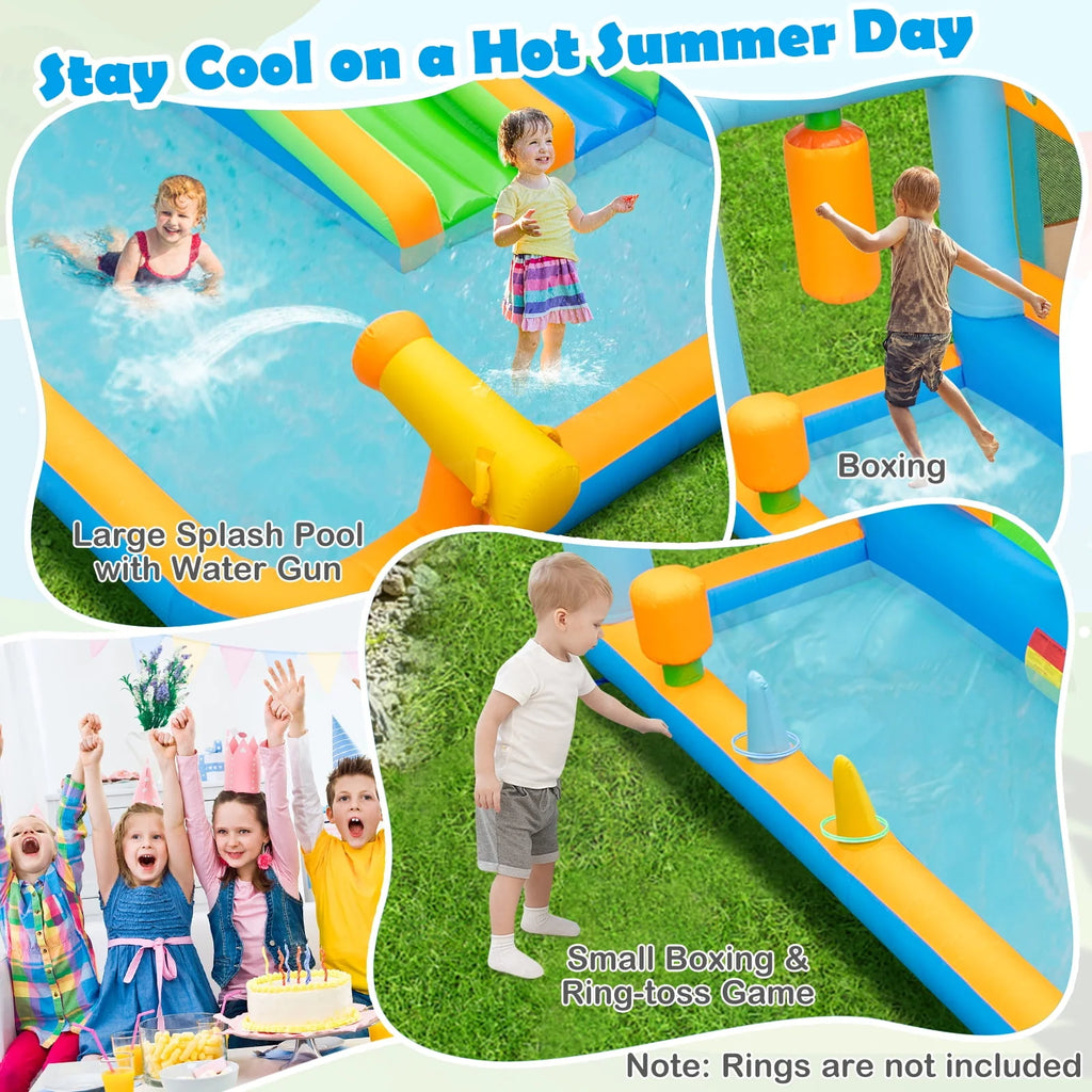 Inflatable Water Slide Park with Double Slides Splash Pool N275034