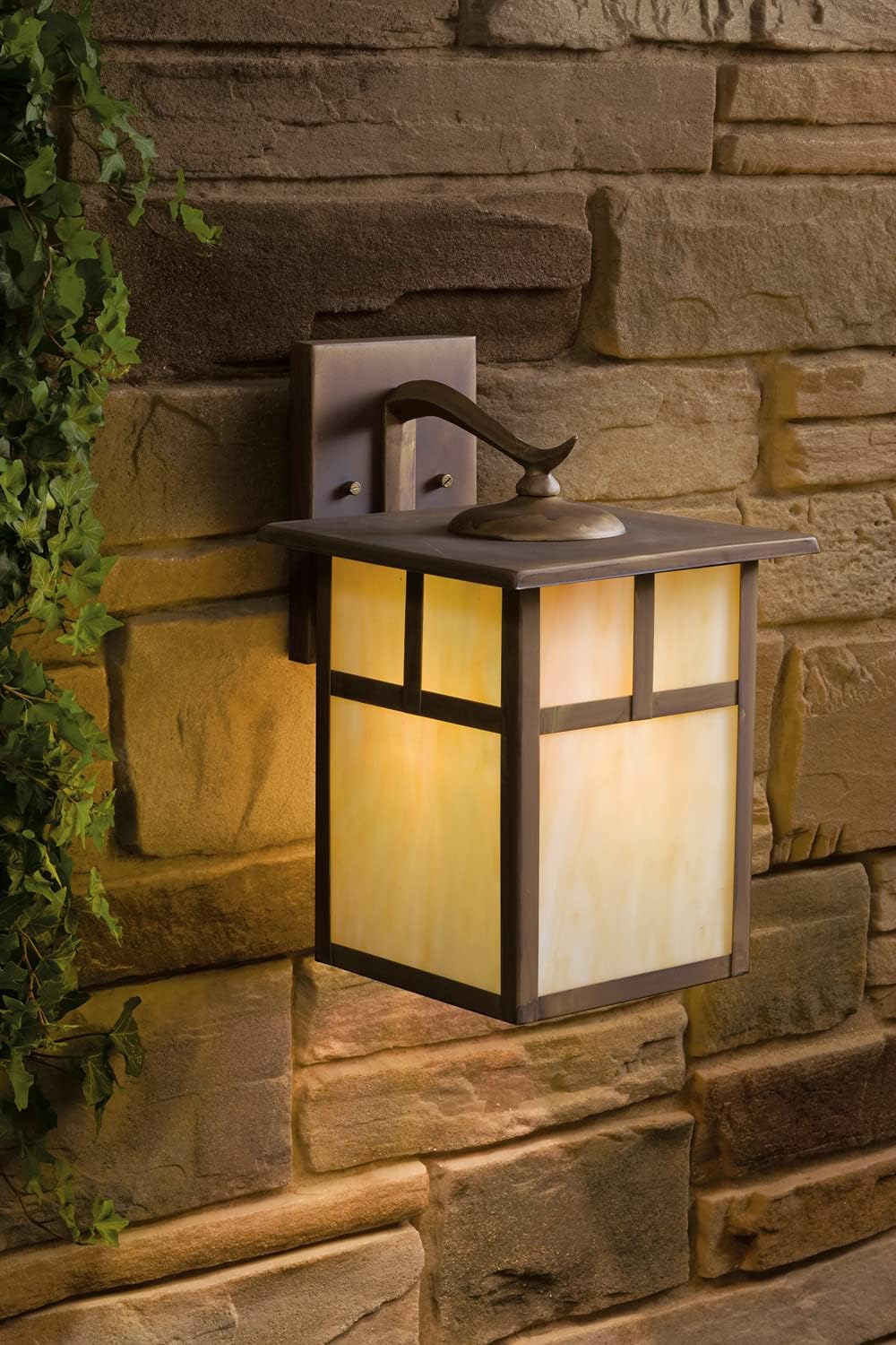 Solid Brass Outdoor Wall Sconce Lighting, 100 Total Watts, 11.5 Height E248