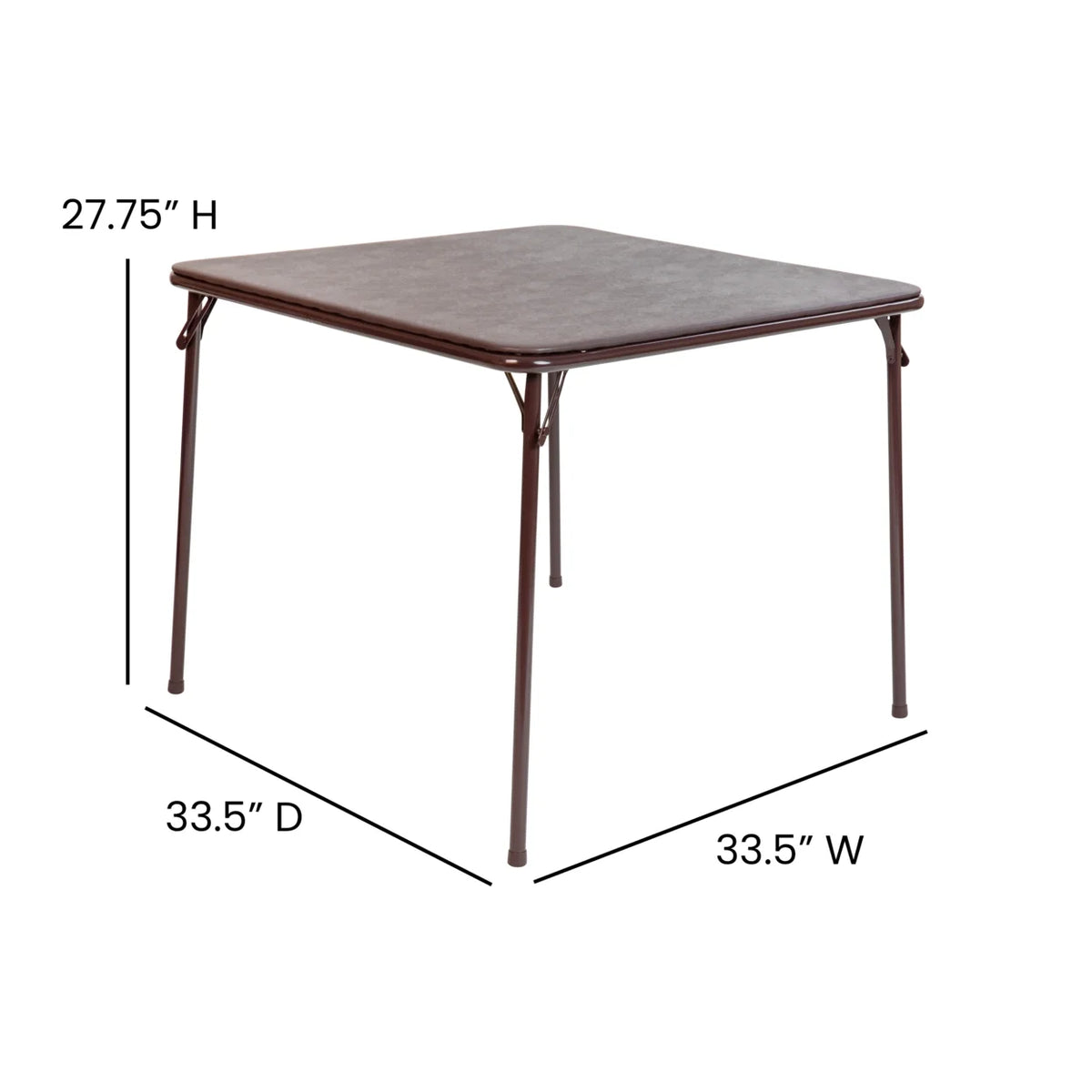 Brown Folding Card Table A8627
