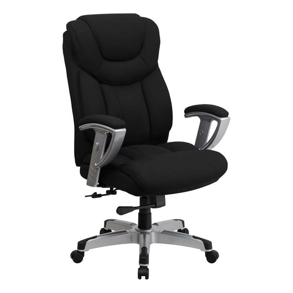 Black Fabric Office Chair with Arms K252