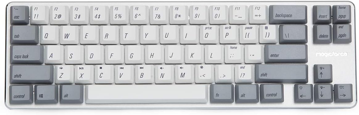 68 Keys Wired Mechanical Keyboard with Gateron Brown Switch PBT Keycaps J911