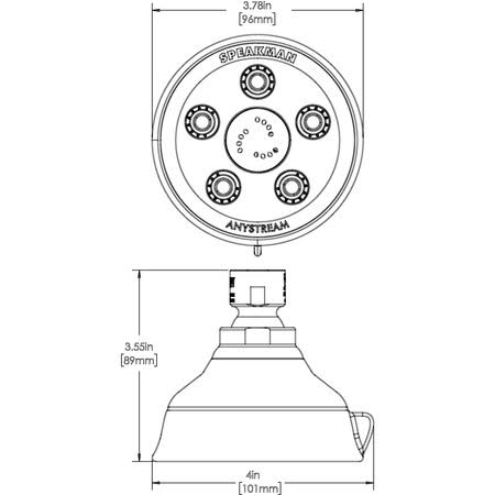 Brushed Nickel Adjustable Shower Head B228117