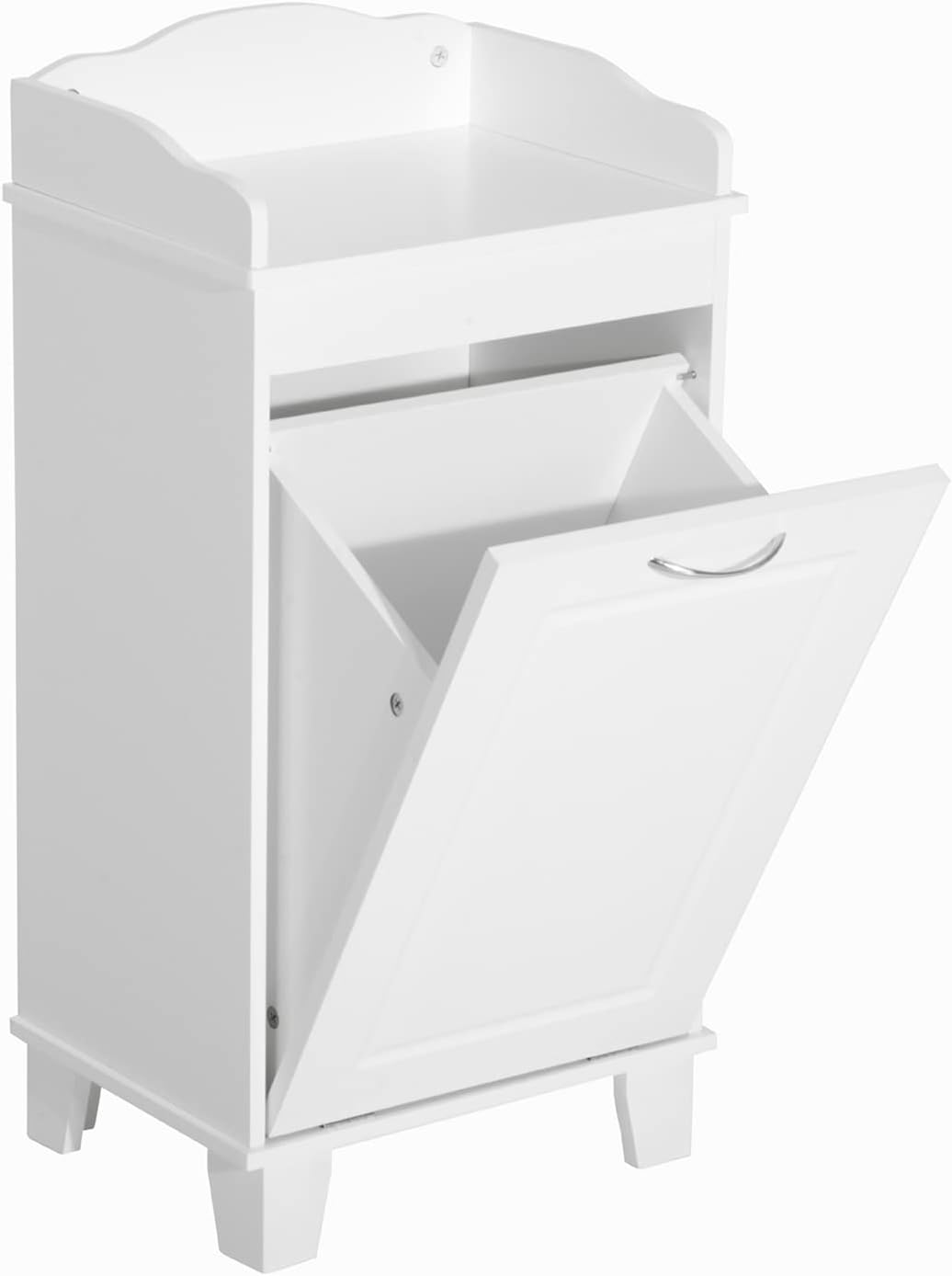 White Tilt Out Laundry Hamper Storage Cabinet H1032