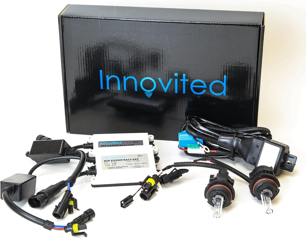 55W AC HID Bundle with 1 Pair Slim Ballast and 1 Pair Xenon Bulb H13-3 9008 8000K Bi Xenon HI/LO Ice Blue Pack of 2 V745635