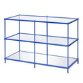 Blue Glass Top Console Table K48128