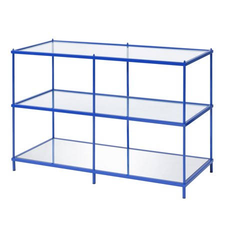 Blue Glass Top Console Table K48128