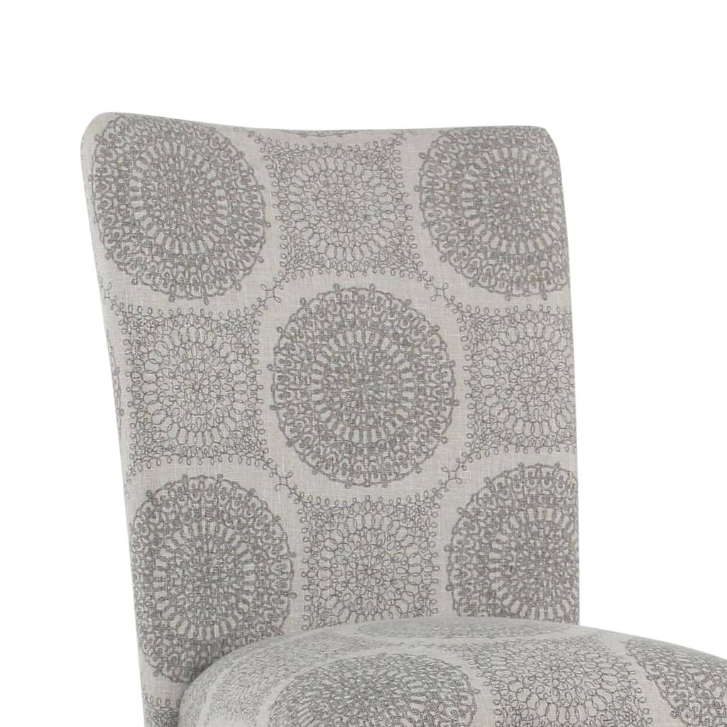 Gray Medallion Parsons Dining Chair (Set of 2) Y8341