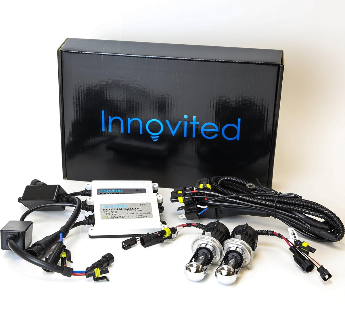 55W AC HID Bundle with 1 Pair Slim Ballast and 1 Pair Xenon Bulb H13-3 9008 8000K Bi Xenon HI/LO Ice Blue Pack of 2 V745635