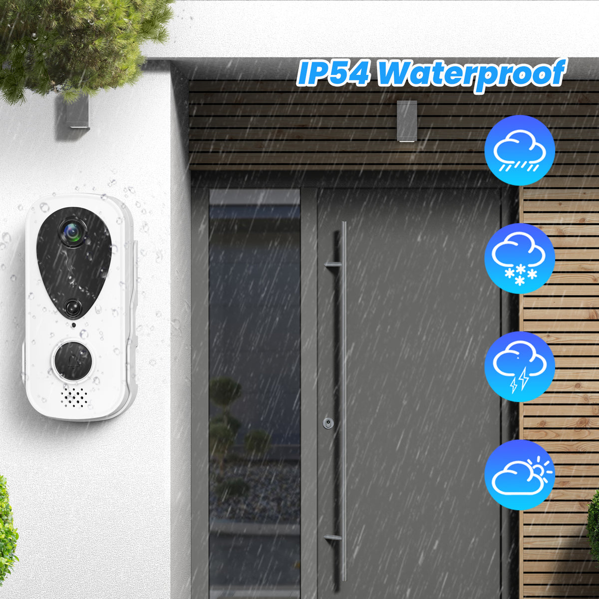 Wireless Video Doorbell with Chime, 2 Way Audio, Night Vision X68032